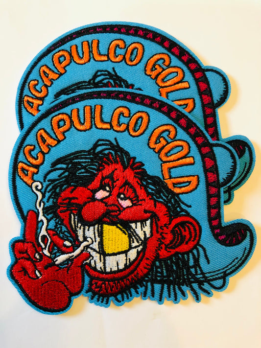 Acapulco Gold Patches (2) Embroidered Patches Iron On TWO Cannabis Mexico Tequila